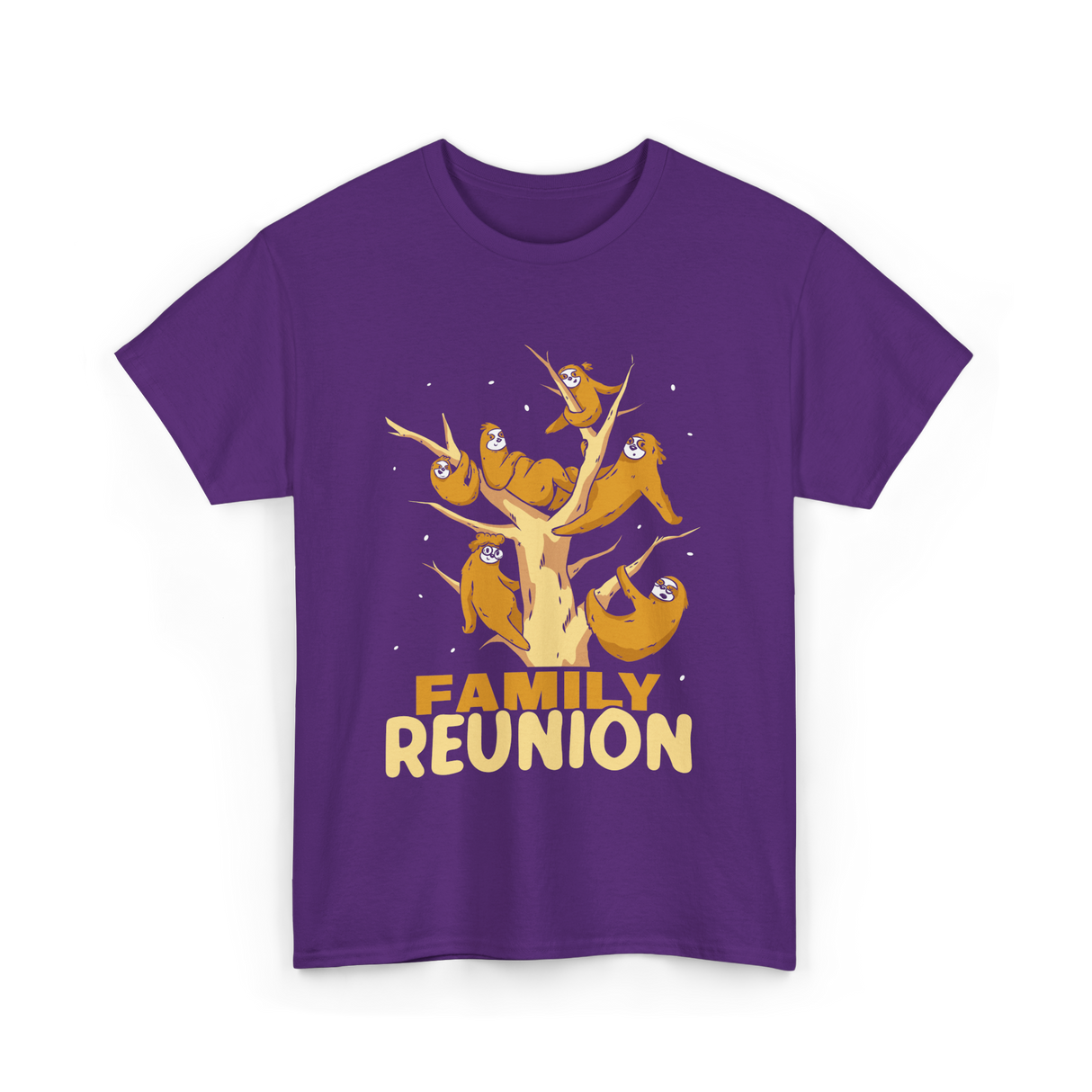 Family Reunion Sloths Gathering T-Shirt - Purple