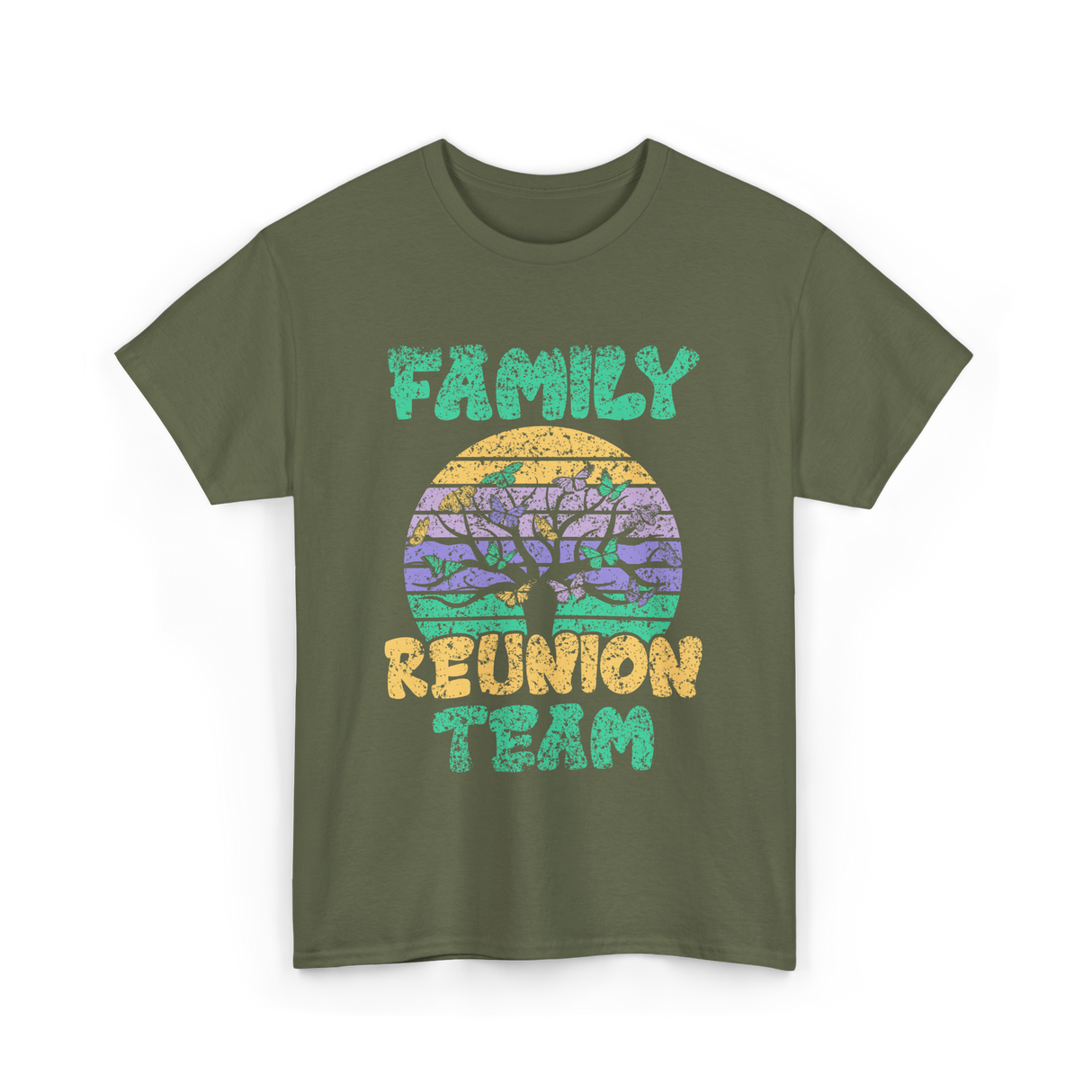 Family Reunion Team Gathering T-Shirt - Military Green