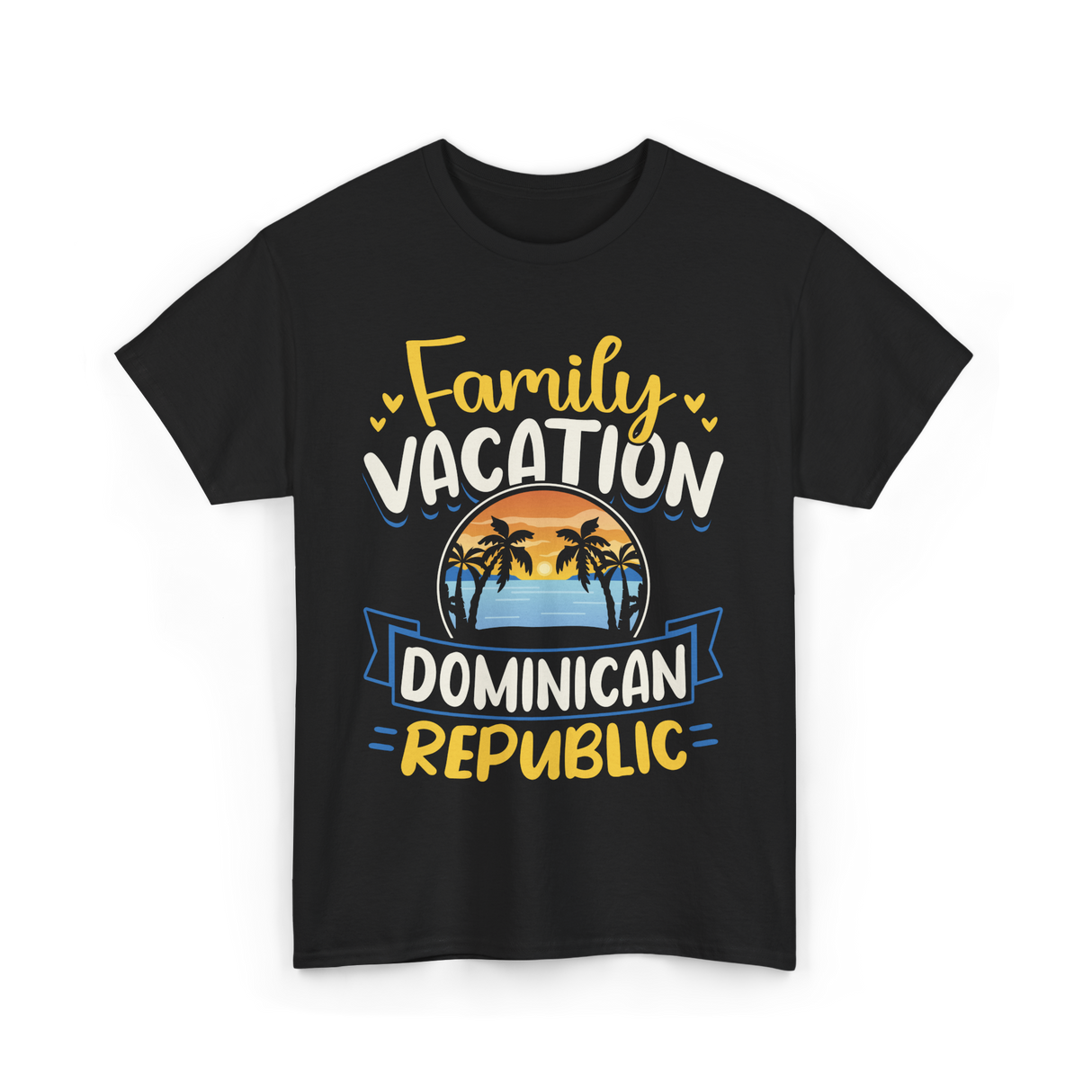 Family Vacation Dominican Republic Trip T-Shirt - Black