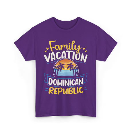 Family Vacation Dominican Republic Trip T-Shirt - Purple