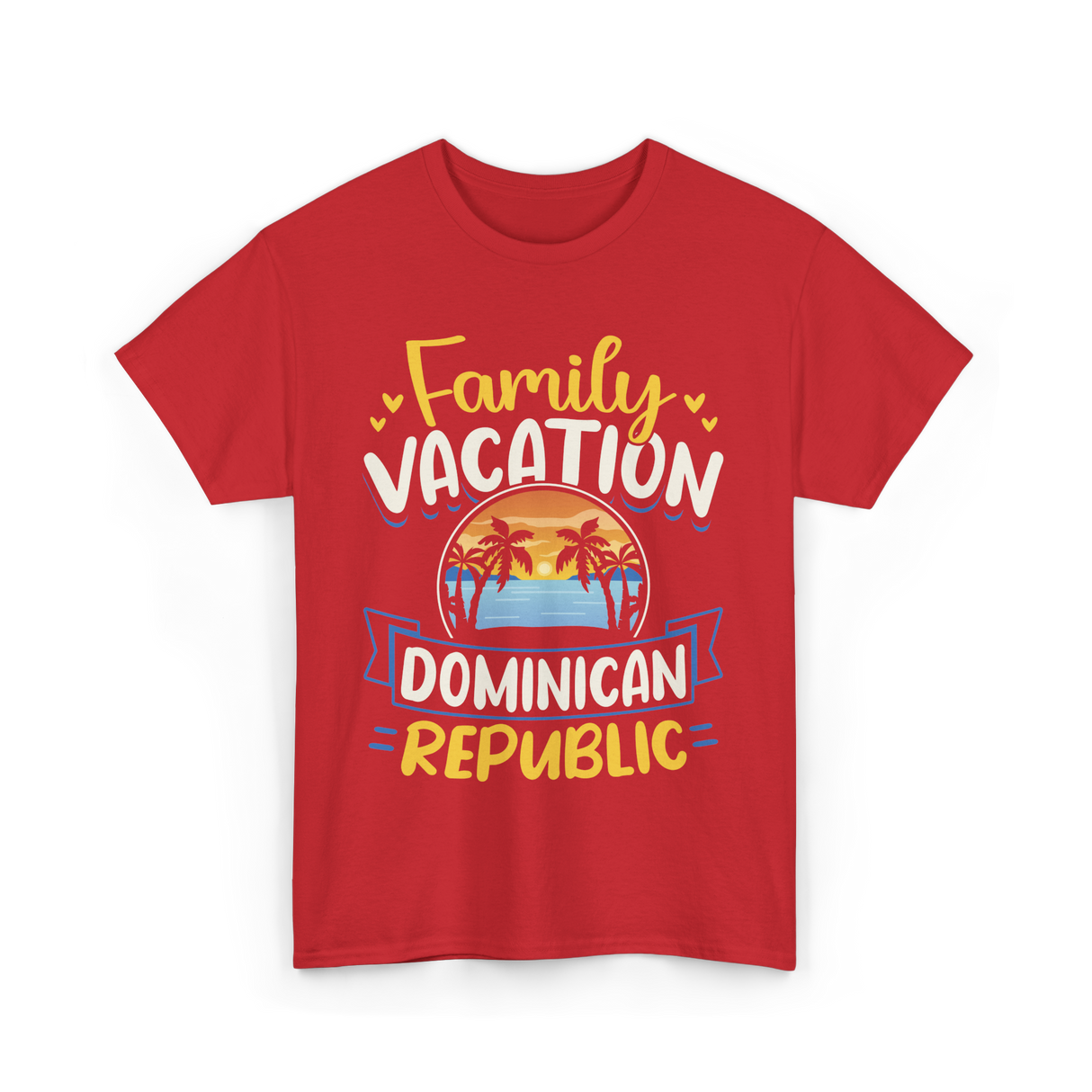 Family Vacation Dominican Republic Trip T-Shirt - Red