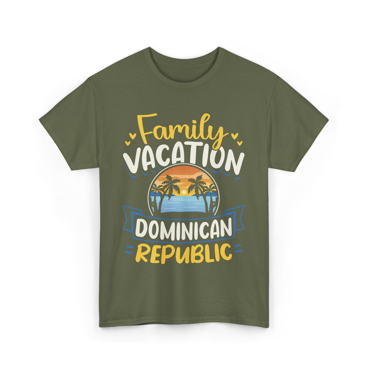 Family Vacation Dominican Republic Trip T-Shirt - Military Green