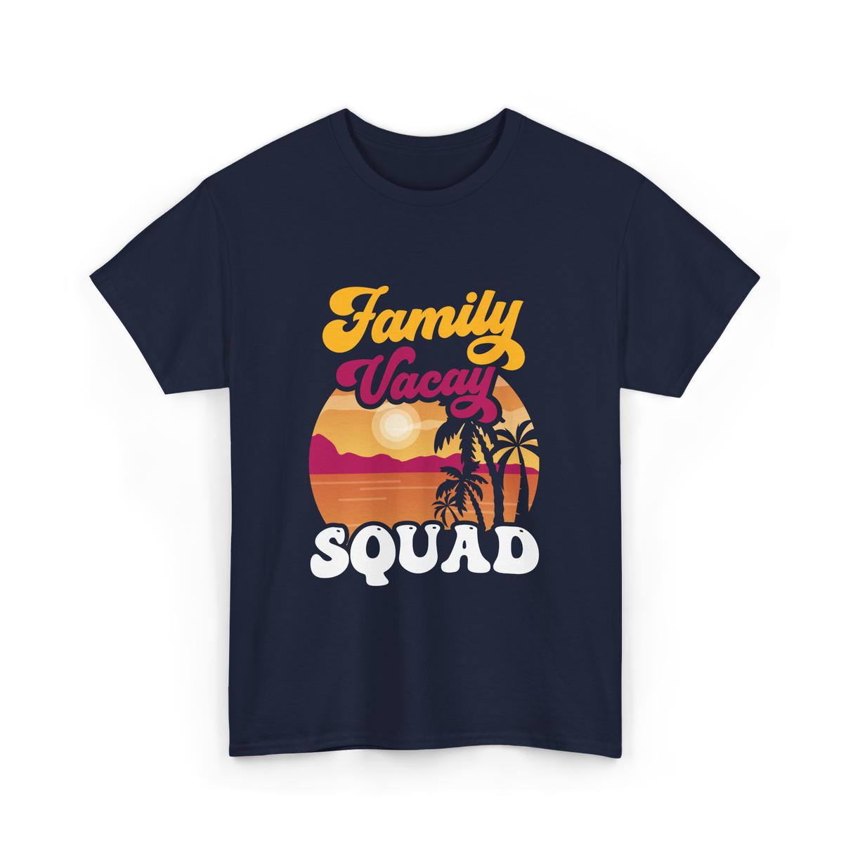 Family Vacay Squad Vacation T-Shirt - Navy