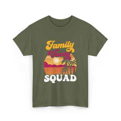 Family Vacay Squad Vacation T-Shirt - Military Green