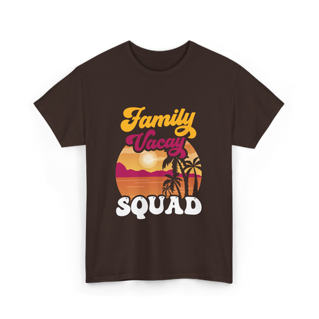 Family Vacay Squad Vacation T-Shirt - Dark Chocolate