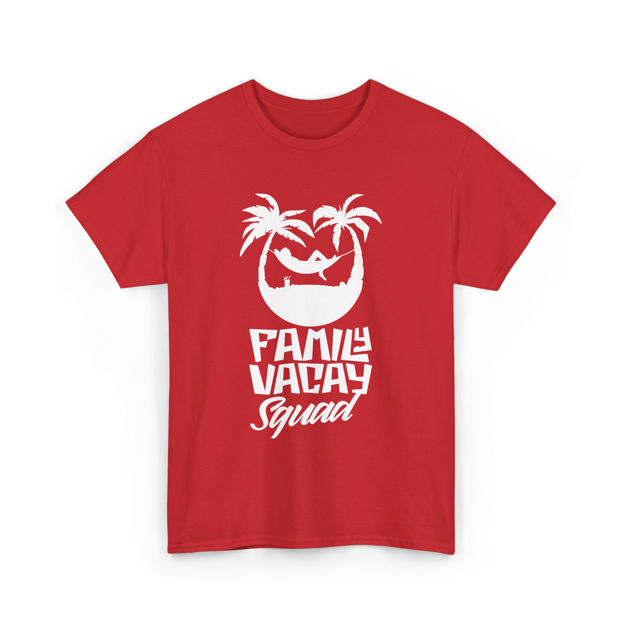 Family Vacay Squad Vacation Travel T-Shirt - Red