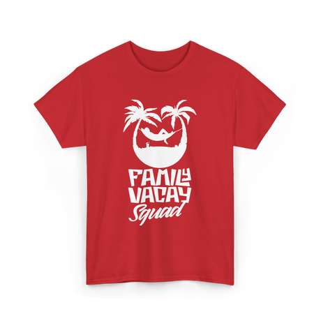 Family Vacay Squad Vacation Travel T-Shirt - Red