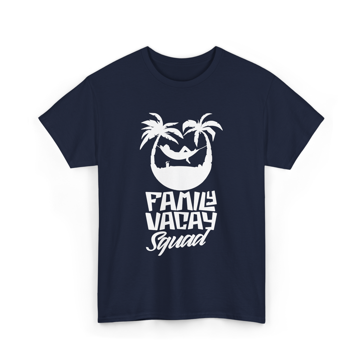 Family Vacay Squad Vacation Travel T-Shirt - Navy