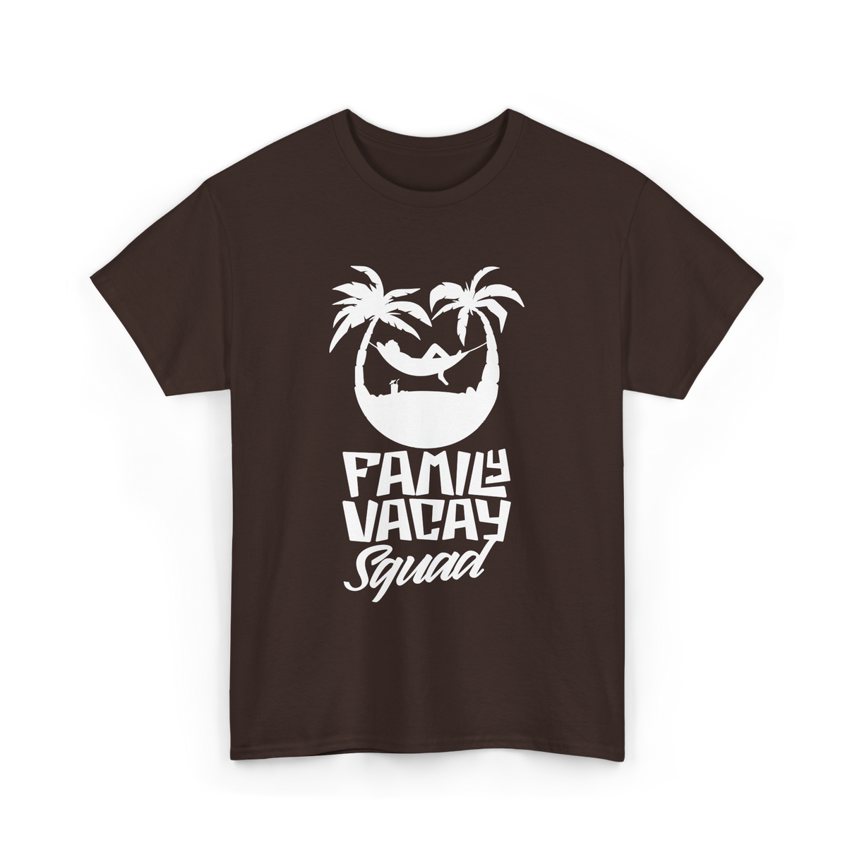 Family Vacay Squad Vacation Travel T-Shirt - Dark Chocolate