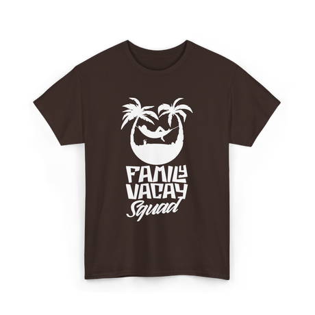 Family Vacay Squad Vacation Travel T-Shirt - Dark Chocolate