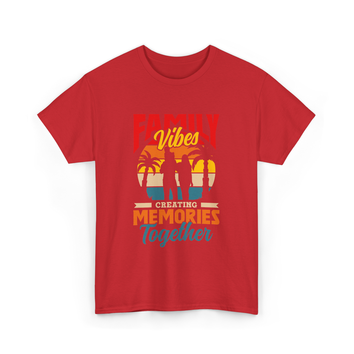 Family Vibes Creating Memories Together T-Shirt - Red