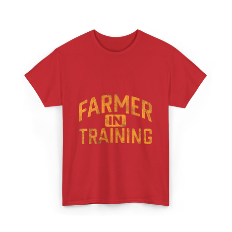 Farmer in Training Agriculture Farming T-Shirt - Red