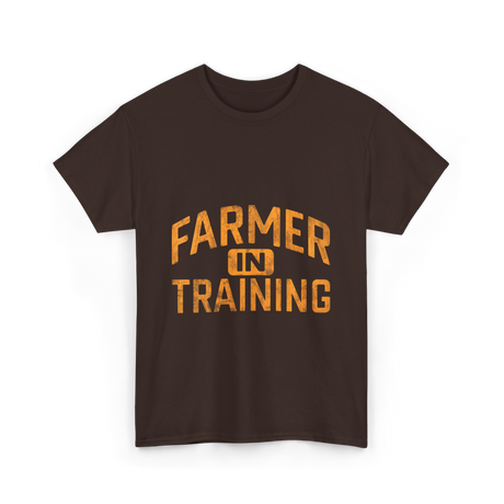 Farmer in Training Agriculture Farming T-Shirt - Dark Chocolate