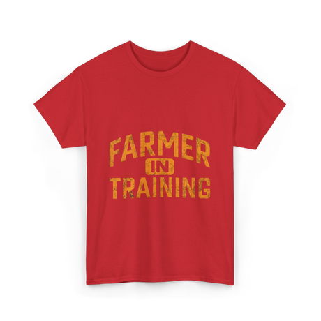 Farmer in Training Agriculture Future T-Shirt - Red