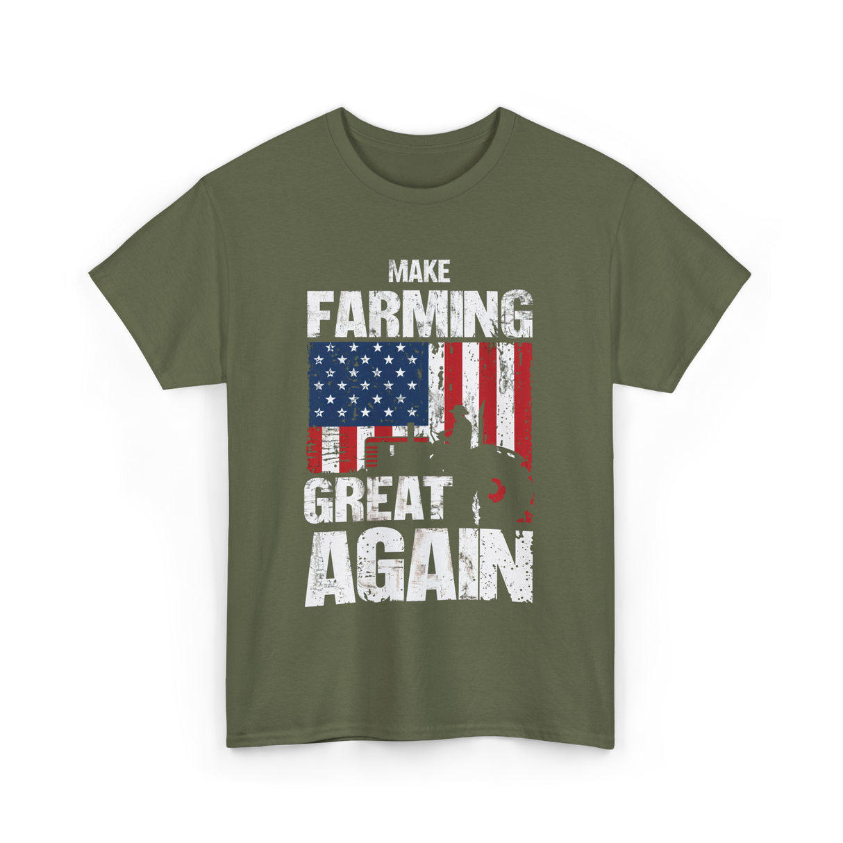 Farming T-Shirt - Military Green