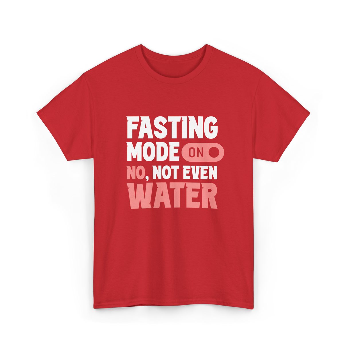 Fasting Mode On Water Ramadan T-Shirt - Red