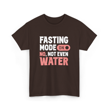 Fasting Mode On Water Ramadan T-Shirt - Dark Chocolate