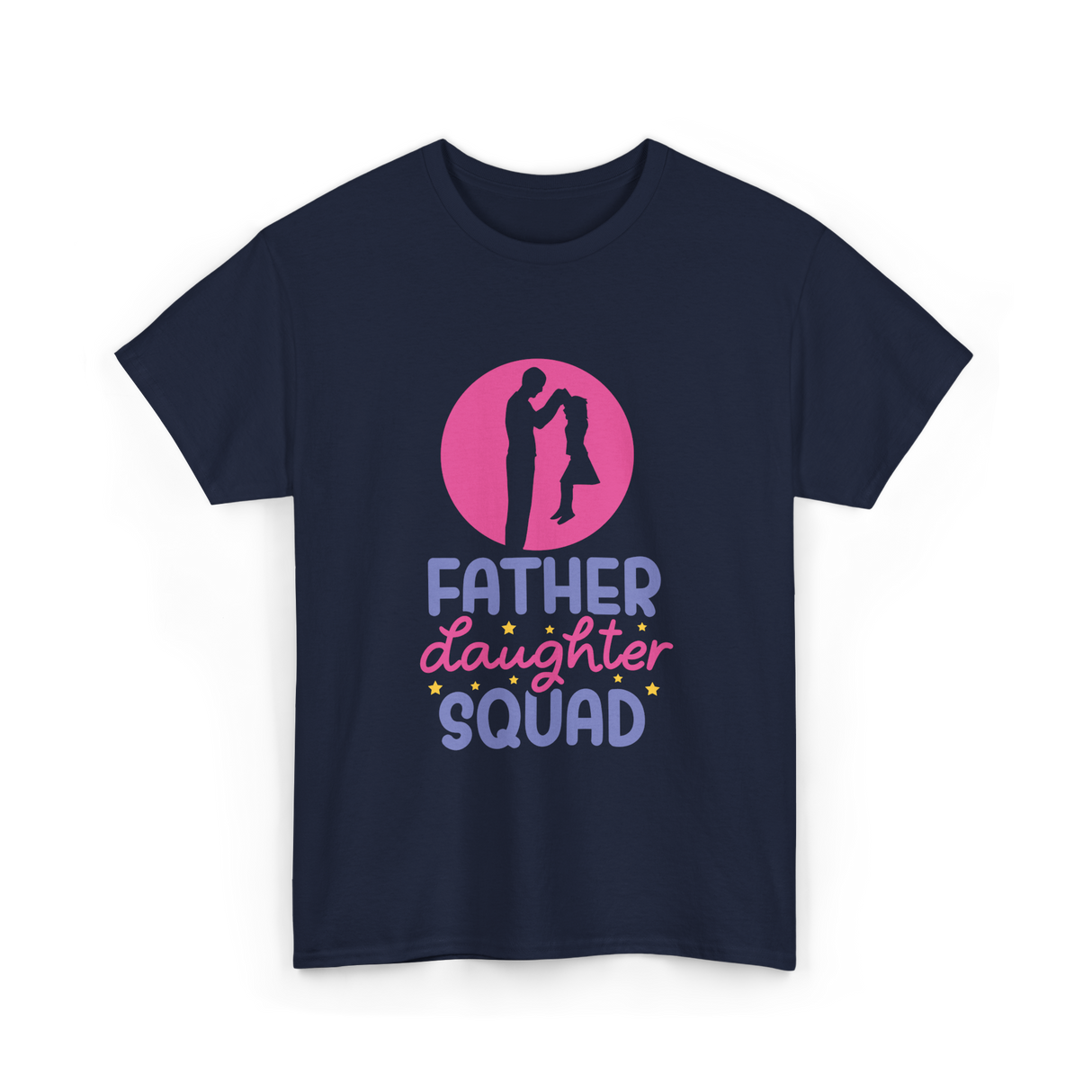 Father Daughter Squad Dad Kids T-Shirt - Navy