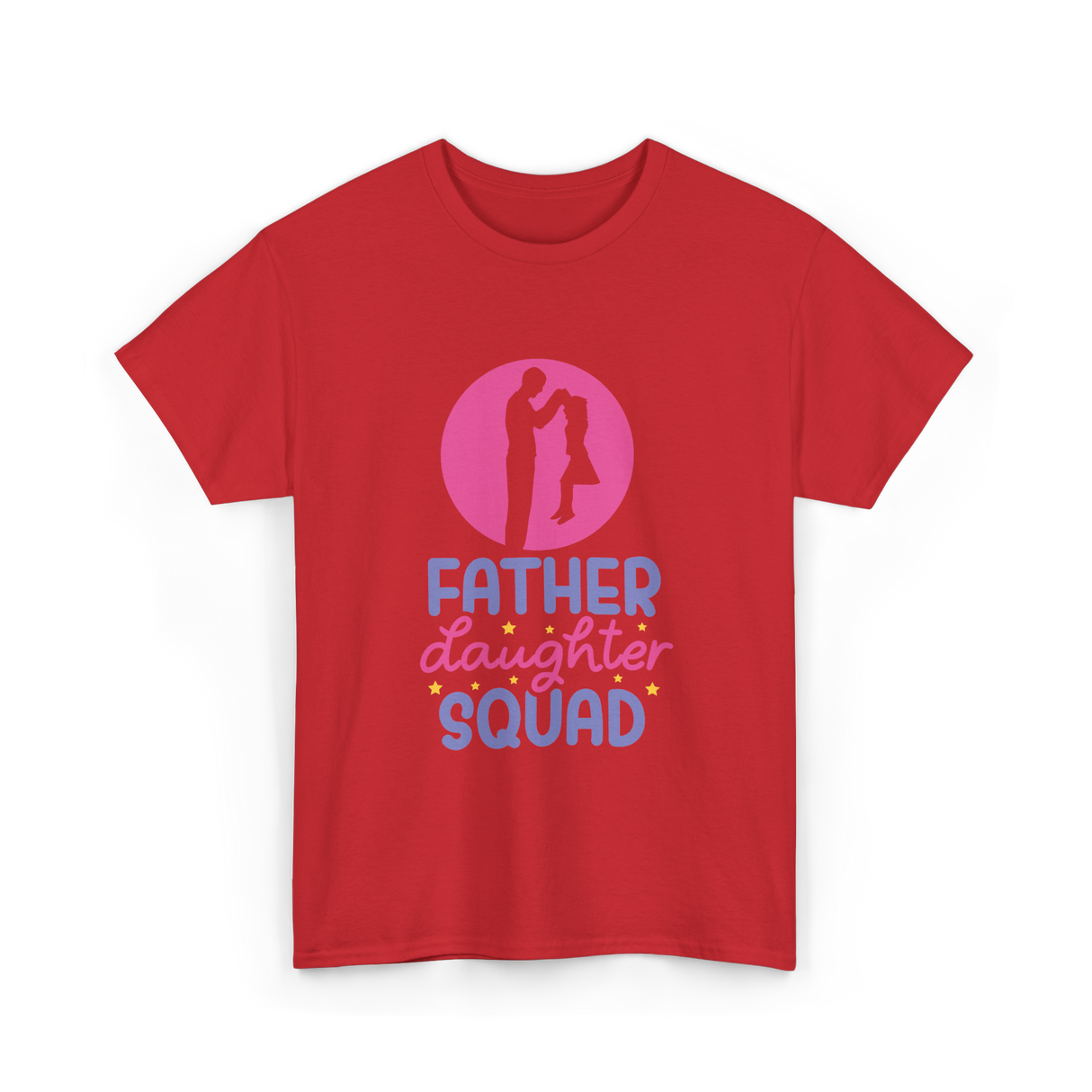 Father Daughter Squad Dad Kids T-Shirt - Red