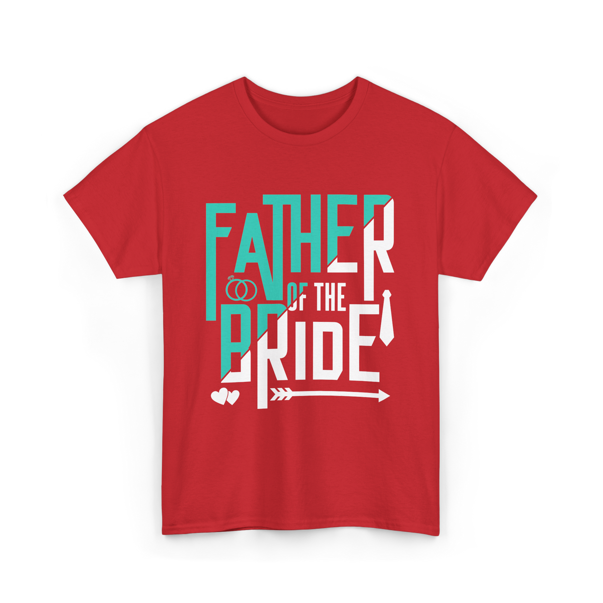 Father of the Bride Wedding T-Shirt - Red