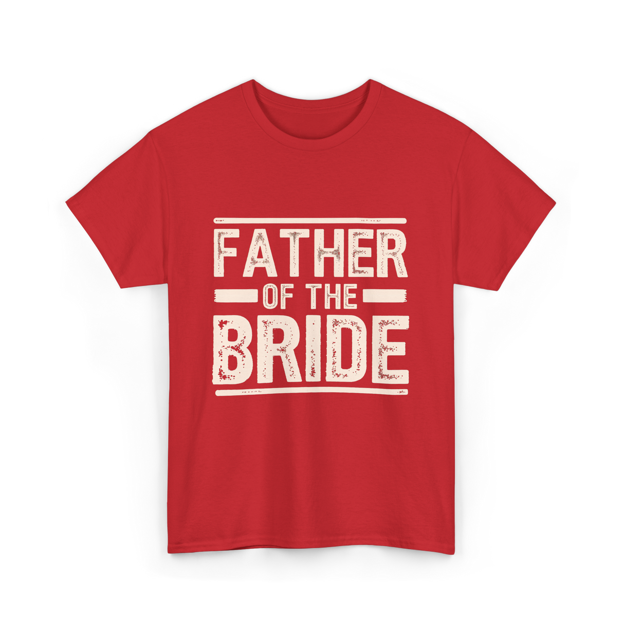 Father of the Bride Wedding T-Shirt - Red