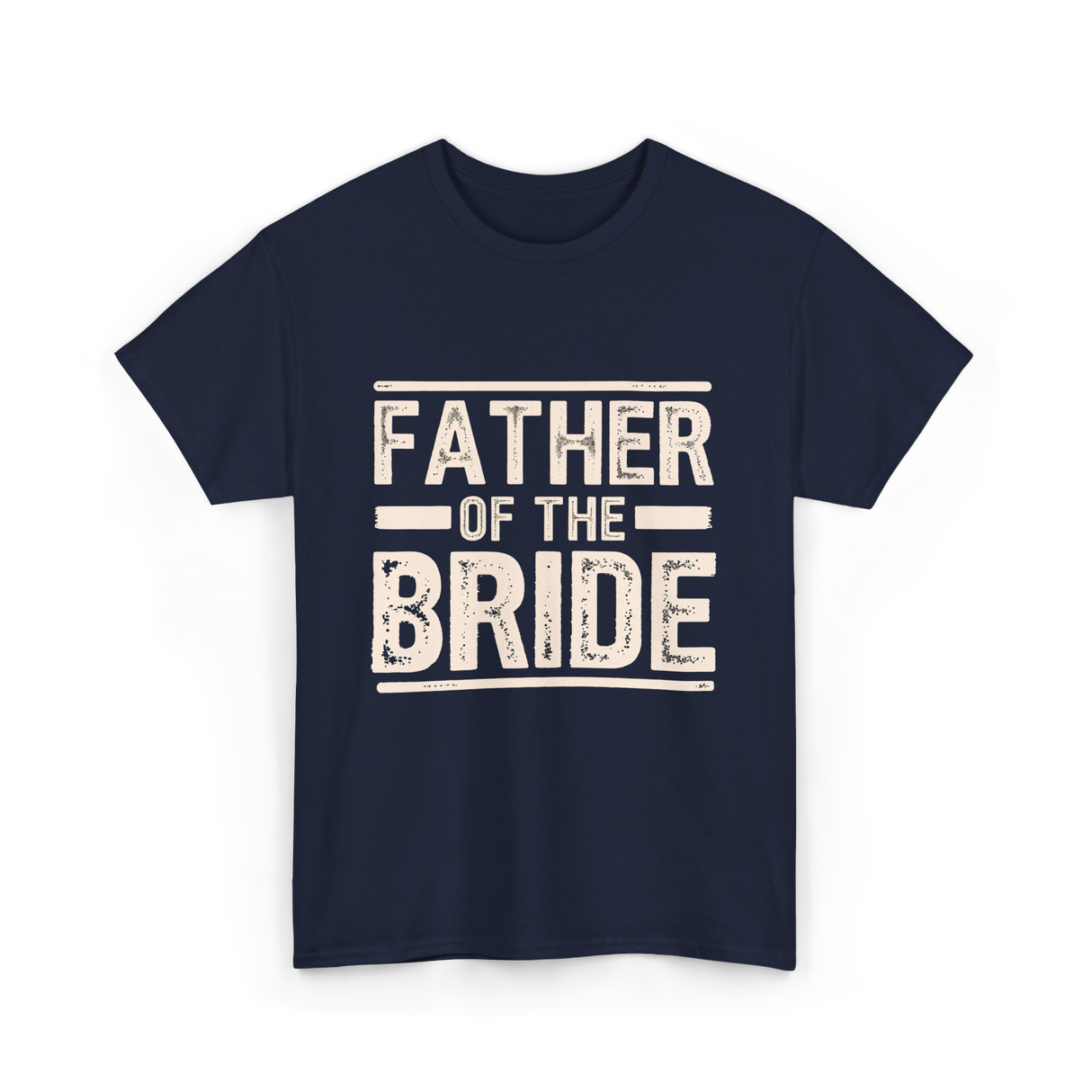 Father of the Bride Wedding T-Shirt - Navy