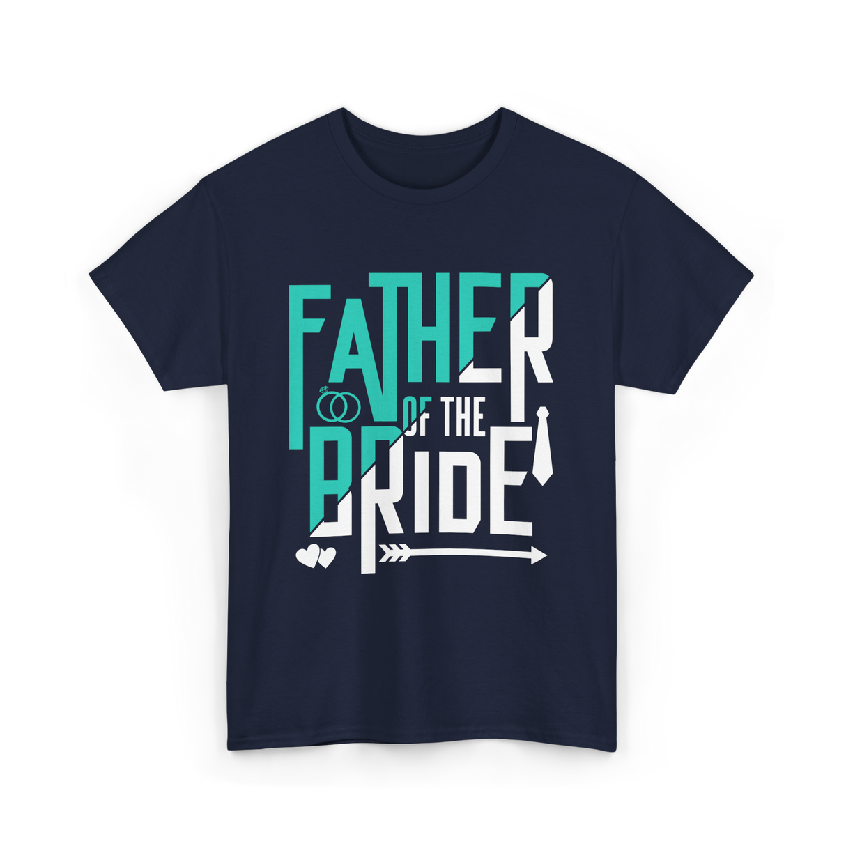 Father of the Bride Wedding T-Shirt - Navy