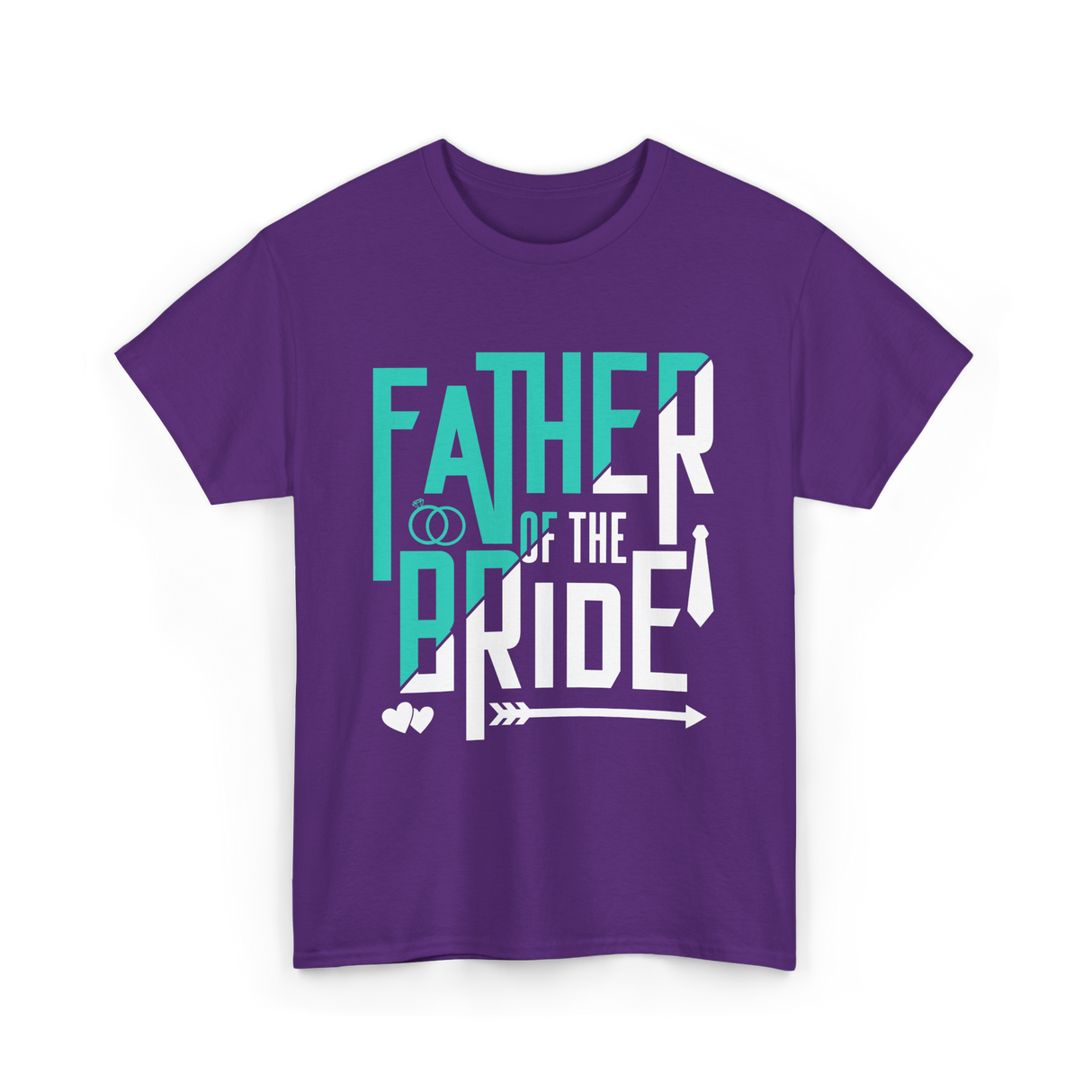 Father of the Bride Wedding T-Shirt - Purple