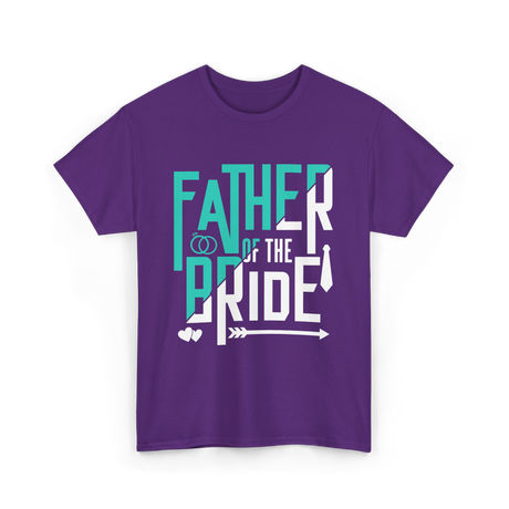 Father of the Bride Wedding T-Shirt - Purple