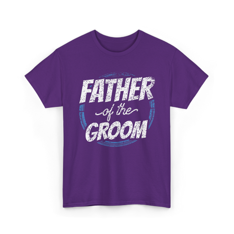 Father of the Groom Wedding Dad T-Shirt - Purple