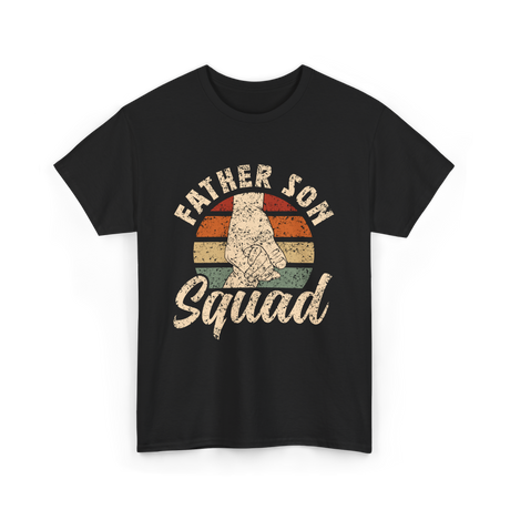 Father Son Squad Dad Parenting T-Shirt - Black