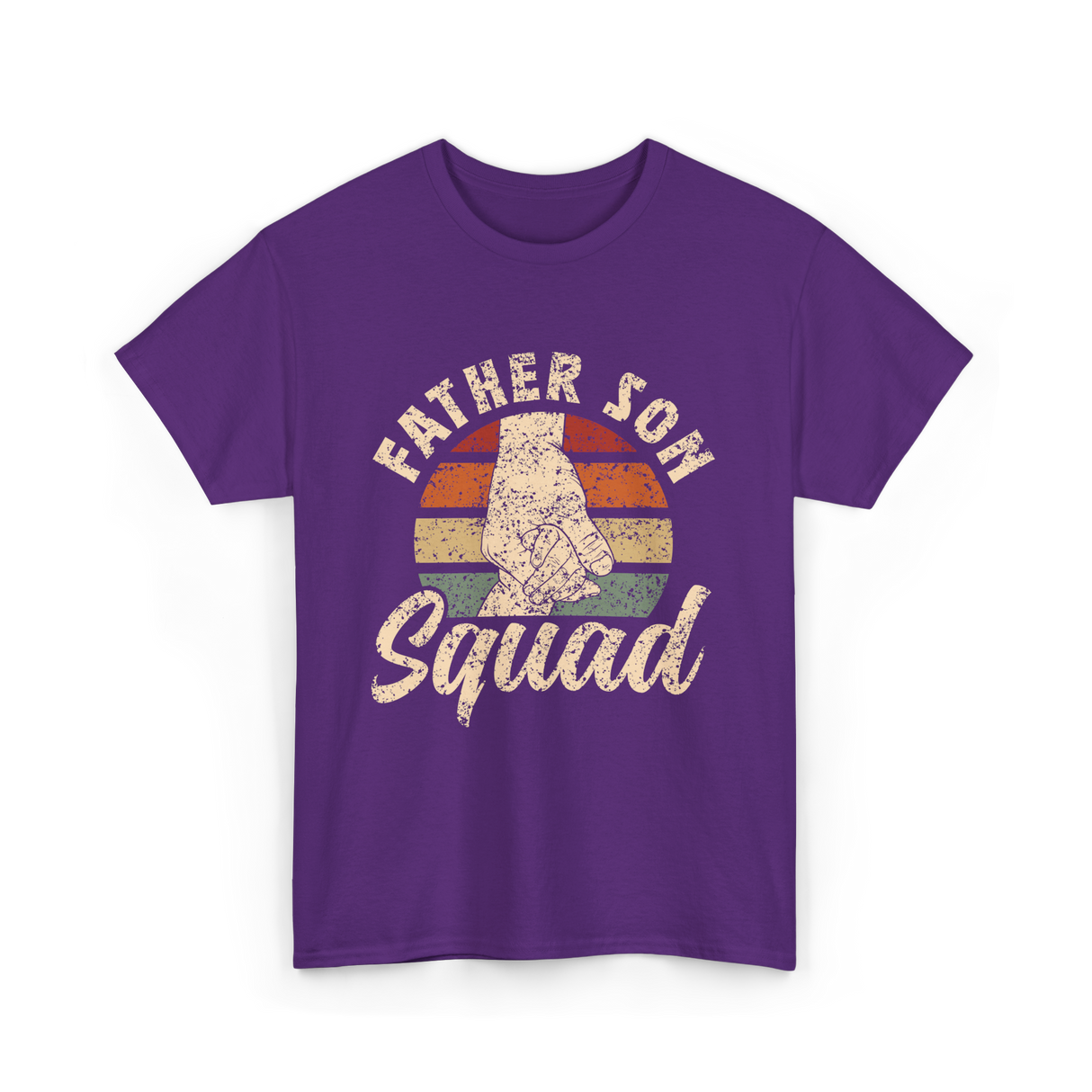 Father Son Squad Dad Parenting T-Shirt - Purple