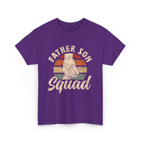 Father Son Squad Dad Parenting T-Shirt - Purple