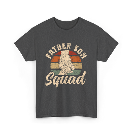 Father Son Squad Dad Parenting T-Shirt - Dark Heather