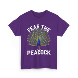 Fear The Peacock Bird Lover T-Shirt - Purple