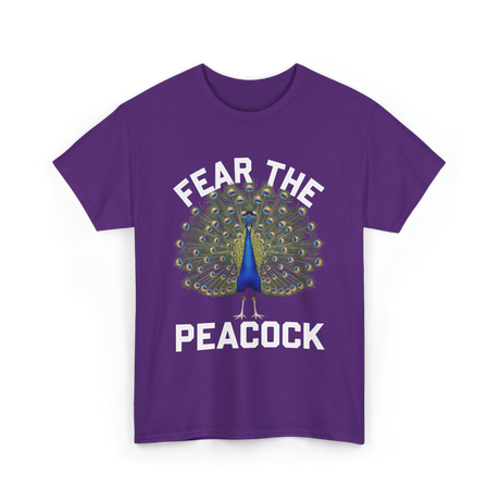 Fear The Peacock Bird Lover T-Shirt - Purple