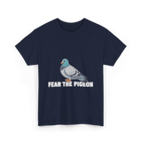 Fear The Pigeon Pigeons T-Shirt - Navy