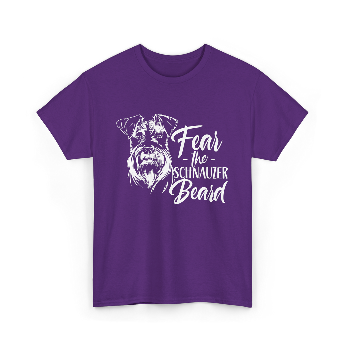 Fear the Schnauzer Beard Schnauzers T-Shirt - Purple