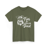 Fear the Schnauzer Beard Schnauzers T-Shirt - Military Green