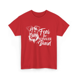 Fear the Schnauzer Beard Schnauzers T-Shirt - Red