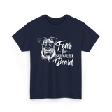 Fear the Schnauzer Beard Schnauzers T-Shirt - Navy