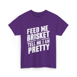 Feed Me Brisket BBQ Lover T-Shirt - Purple