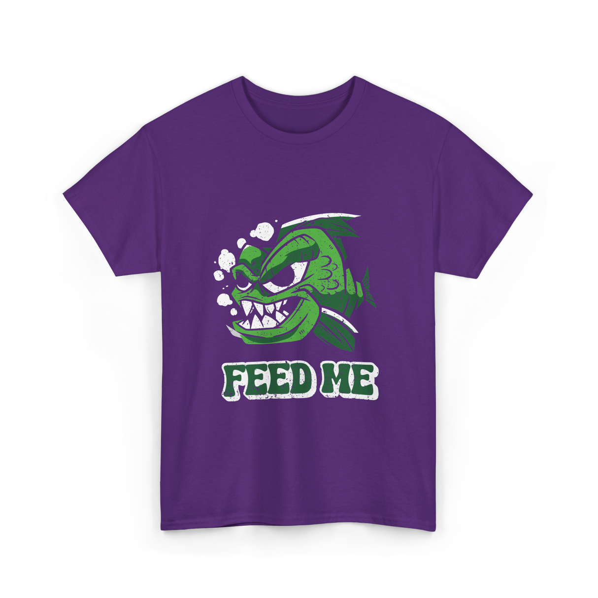 Feed Me Piranha Fish Piranhas T-Shirt - Purple