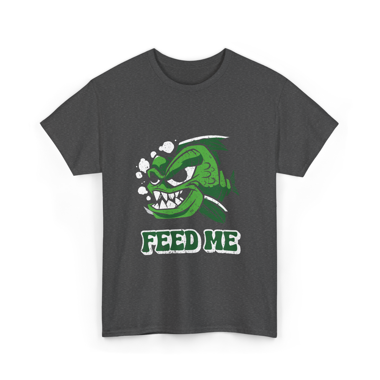 Feed Me Piranha Fish Piranhas T-Shirt - Dark Heather