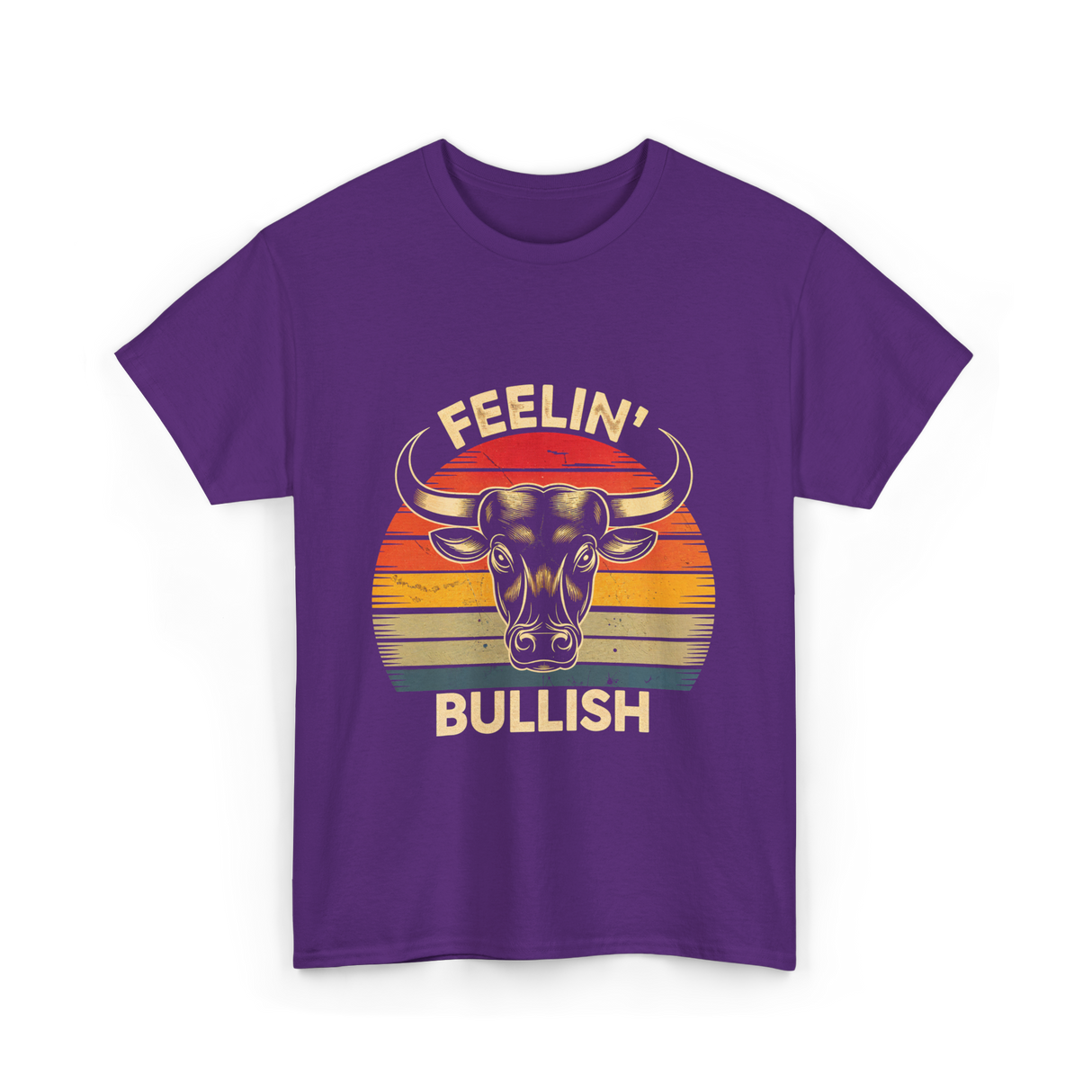 Feelin' Bullish Bull Market Trading T-Shirt - Purple