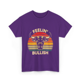 Feelin' Bullish Bull Market Trading T-Shirt - Purple