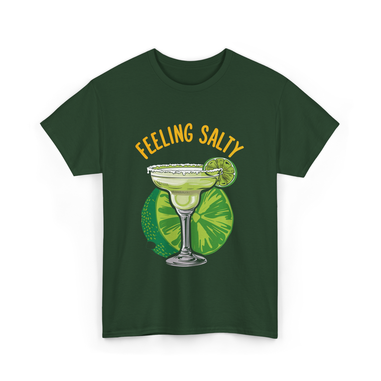 Feeling Salty Margarita T-Shirt - Forest Green