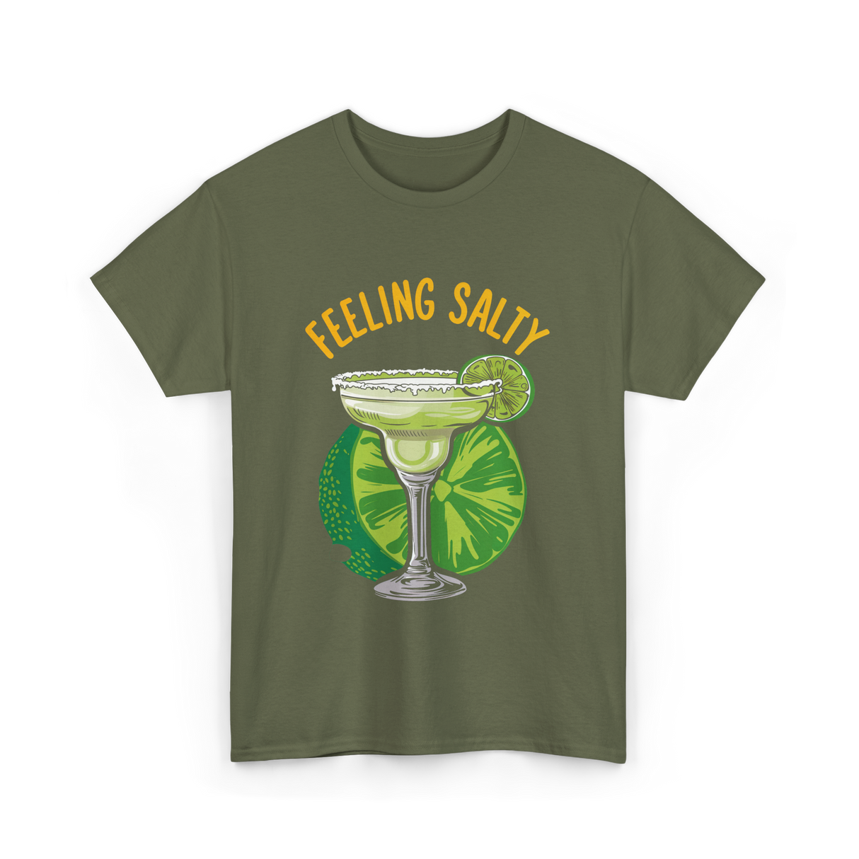 Feeling Salty Margarita T-Shirt - Military Green