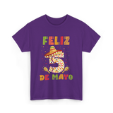 Feliz 5 De Mayo Cinco De Mayo T-Shirt - Purple