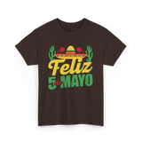 Feliz 5 de Mayo Mexico Celebration T-Shirt - Dark Chocolate